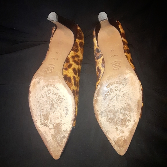 Brighton YALE Bench Made 100% Leather Heels: Leopard Print with Jewelry - Picture 15 of 16